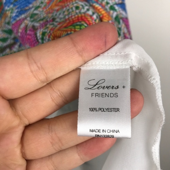 Lovers + Friends Poppy Mosaic Racerback Camisole Layered Multicolor Size Small - Picture 5 of 7